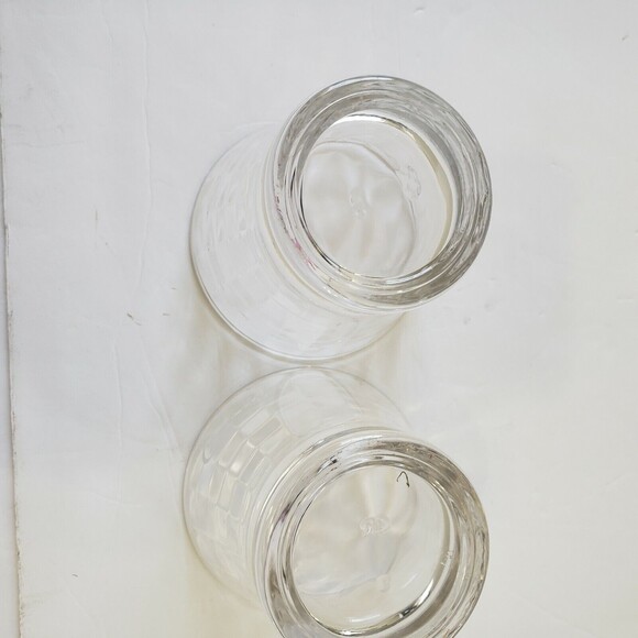 Crown Royal Whiskey Glass Low Ball Rocks Round Bottom Glass Etched Logo Set of 2 - Picture 3 of 6